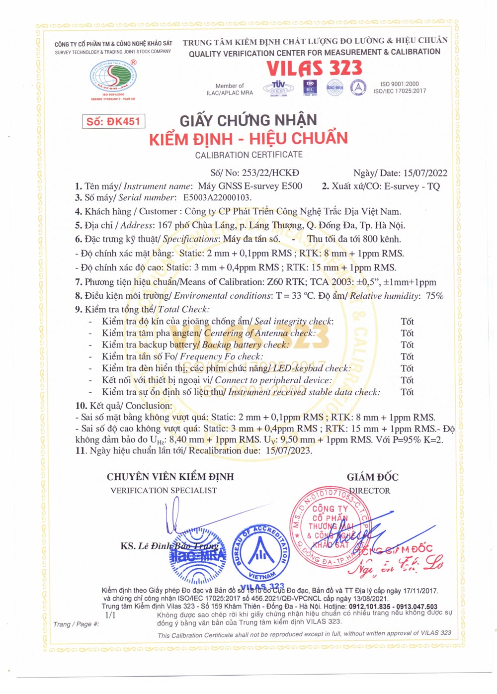 kiểm định VLAS