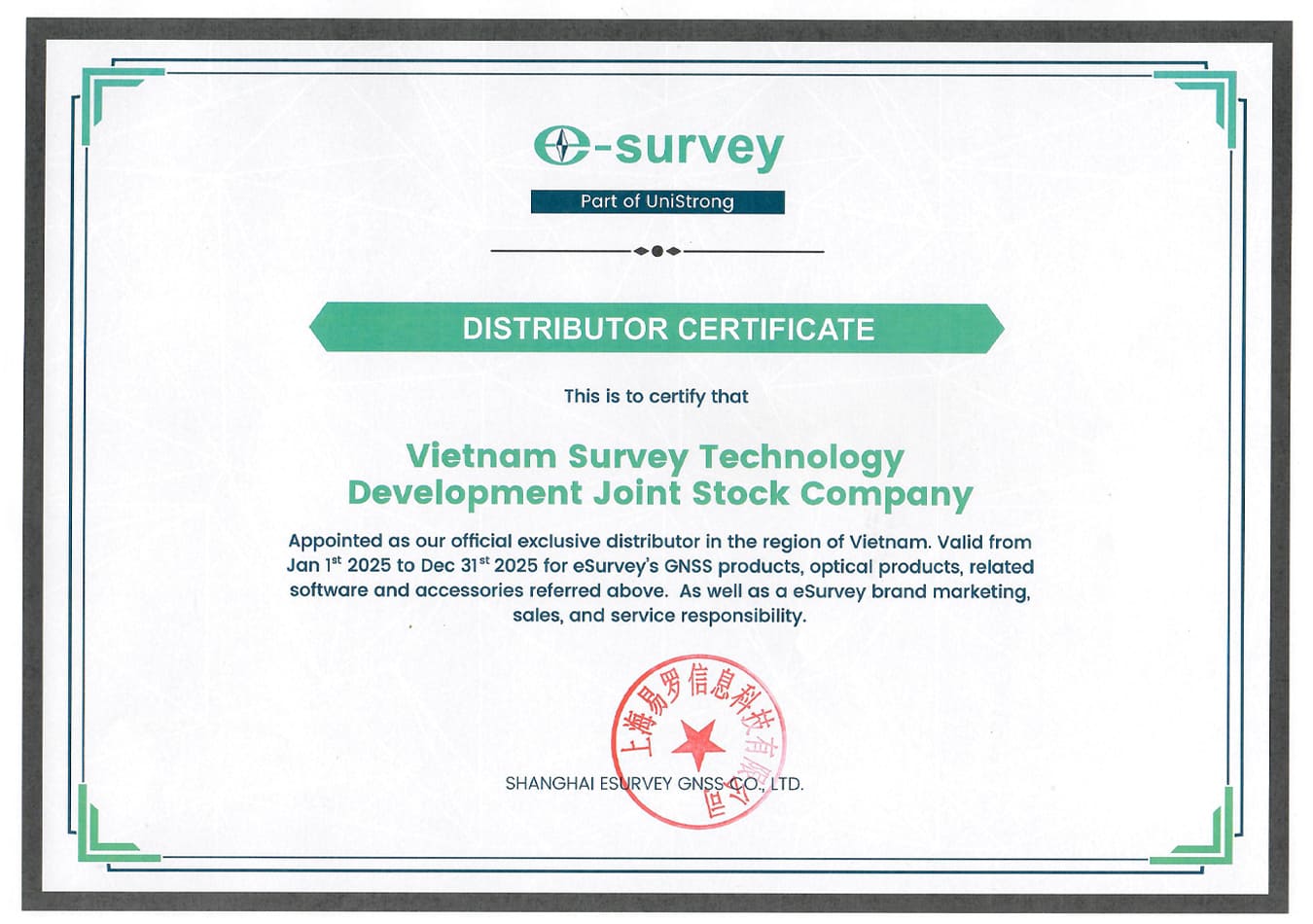 Chứng nhận đại lý eSurvey 2025